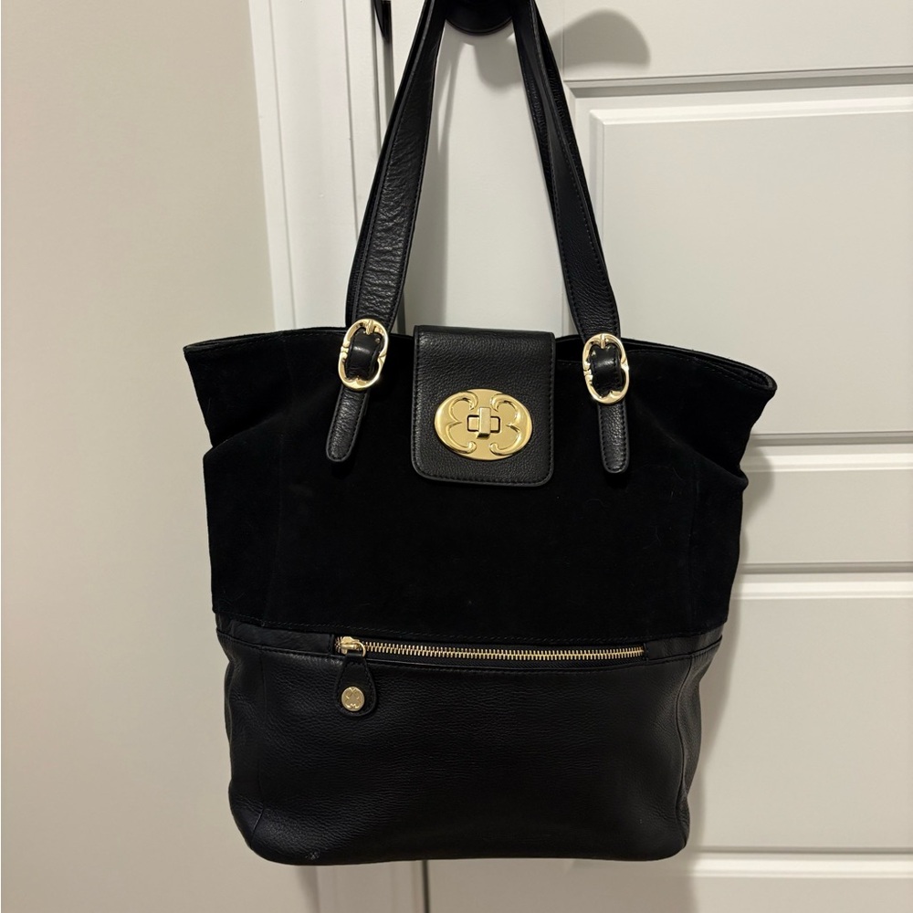 Emma Fox Black and Gold Tote Bag